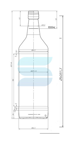 бутылка стеклянная в-31,5 1л сар